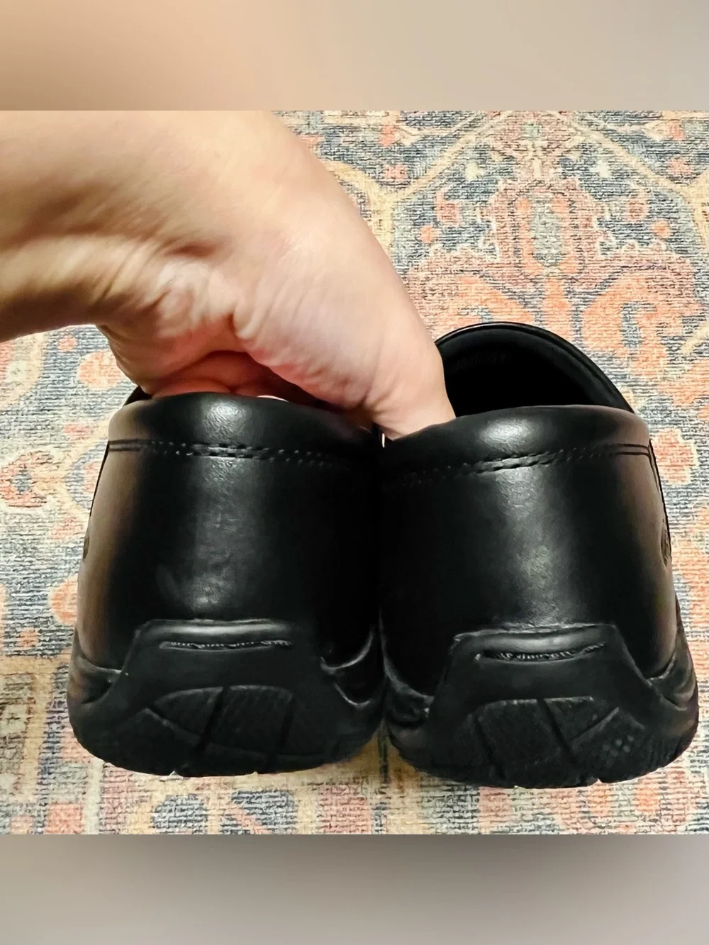 KEEN Men's Black Slip-On Slip Resistant Work Shoes